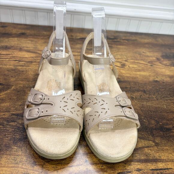 SAS Size 8 Sandals Duo Quarter Strap Narrow Width Tripad Comfort Warm Stone Tan - Picture 2 of 14